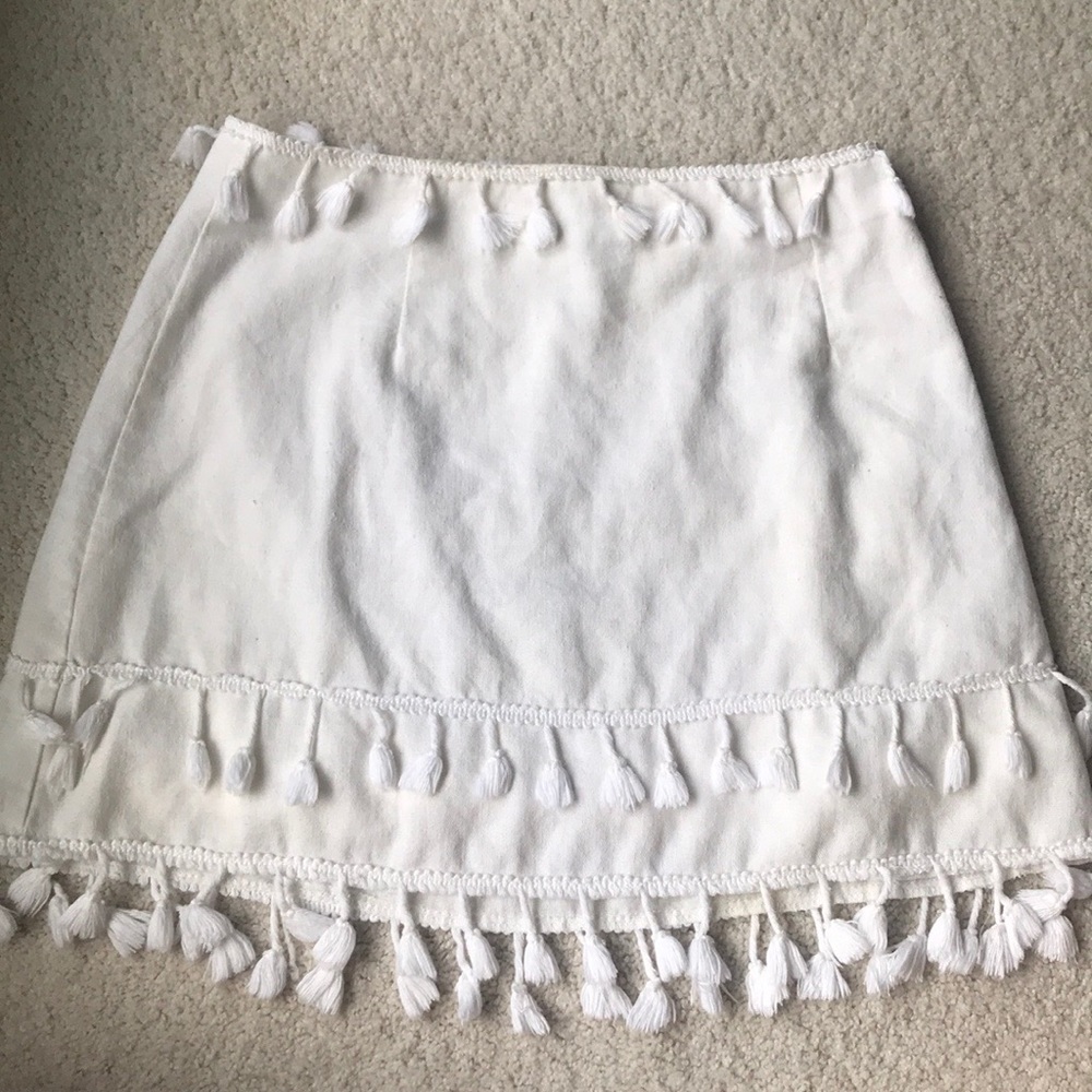 White tassel pencil skirt + top - Picture 2 of 8